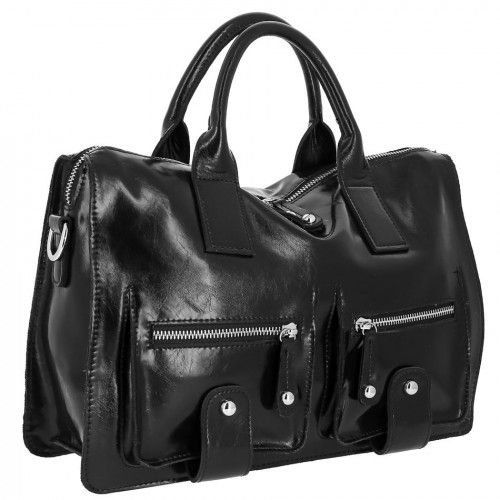 Women's leather bag 1335 BLACK