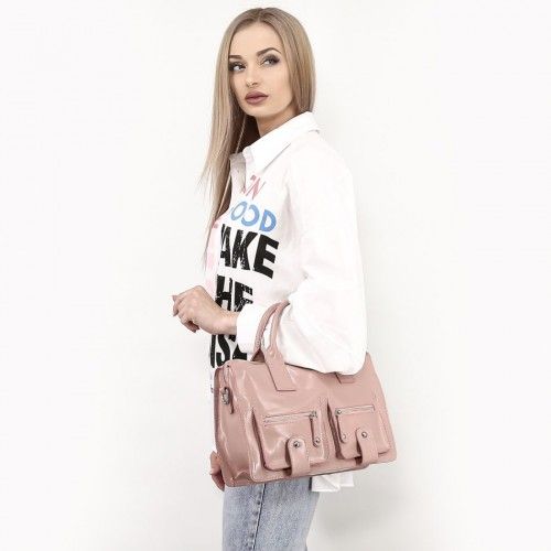 Women's leather bag 1335 PINK