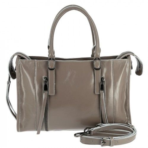 Women's leather bag 1339 KHAKI