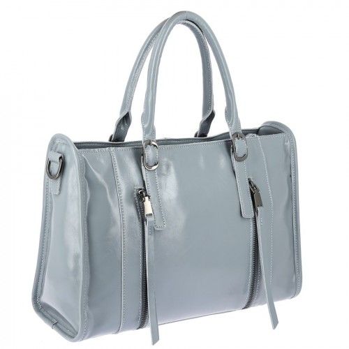 Women's leather bag 1339 GRAY