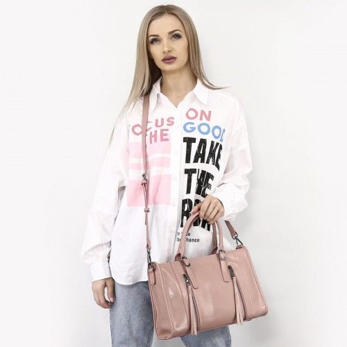 Women's leather bag 1339 PINK