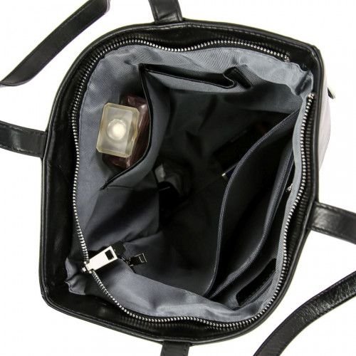 Women's leather bag 20512 BLACK