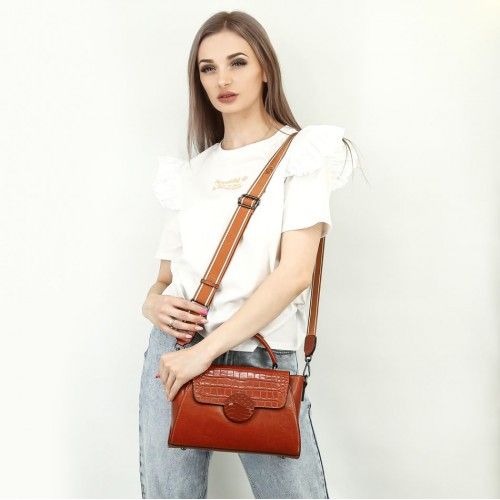 Women's leather bag 2172 BROWN