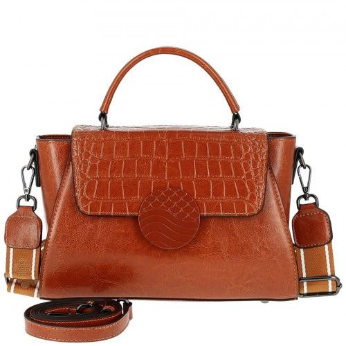 Women's leather bag 2172 BROWN