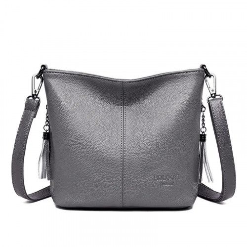 Women's leather bag 2266 GRAY