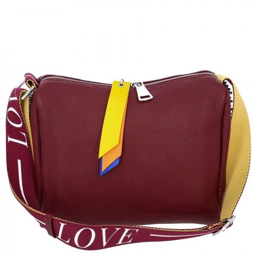 Women's leather bag 3331 BORDO