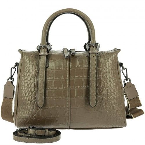 Women's leather bag 55212 GRAY