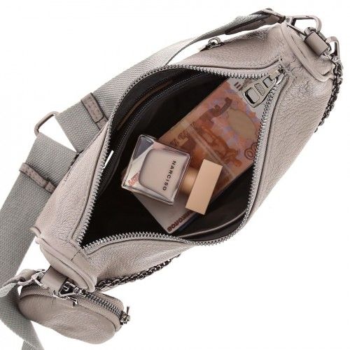 Women's leather bag 77280 GRAY