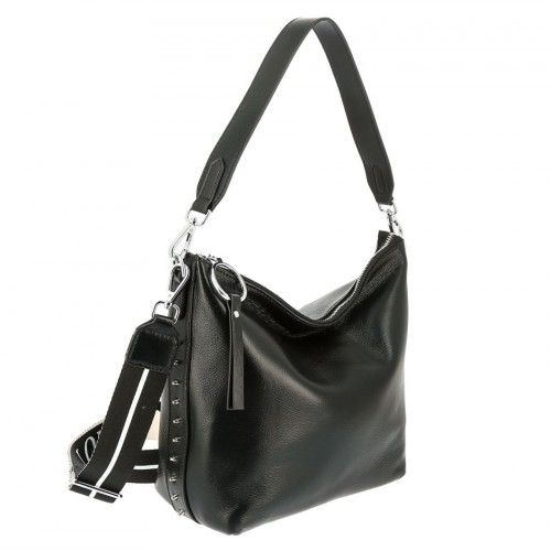 Women's leather bag 8122 BLACK