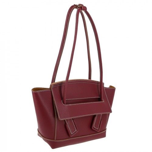 Women's leather bag 8388 WINE RED