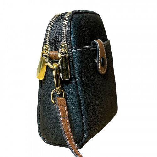 Women's leather bag 8607-1 BLACK