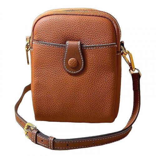 Women's leather bag 8607-1 BROWN