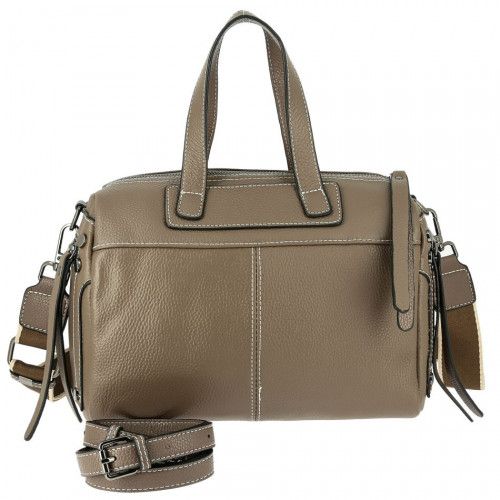 Women's leather bag 8708 GRAY