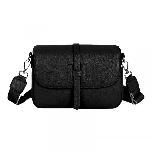 Women's leather bag 8710 BLACK