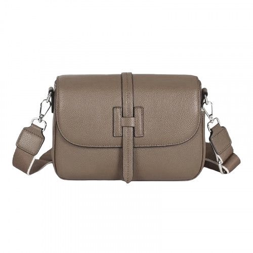 Women's leather bag 8710 KHAKI