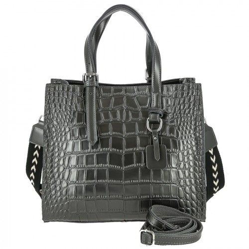 Women's leather bag 8800 BRIGHT DARK GRAY