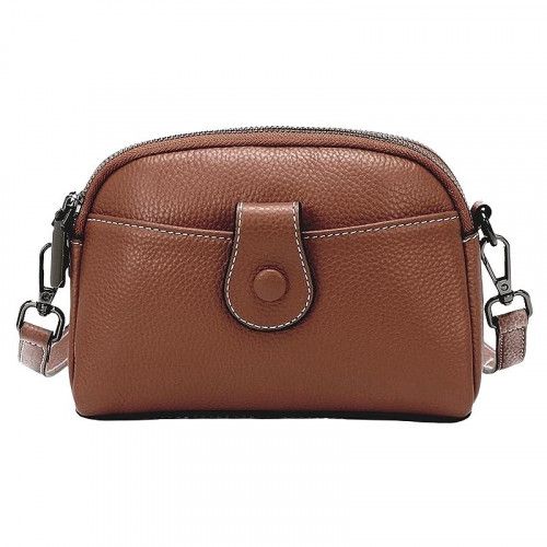 Women's leather bag 88328 CHOCOLATE