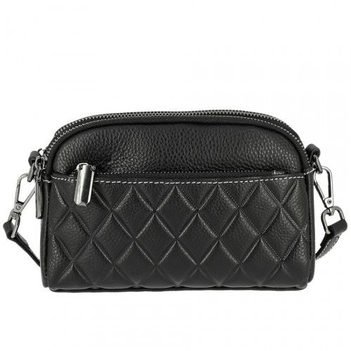 Women's leather bag 88329 BLACK