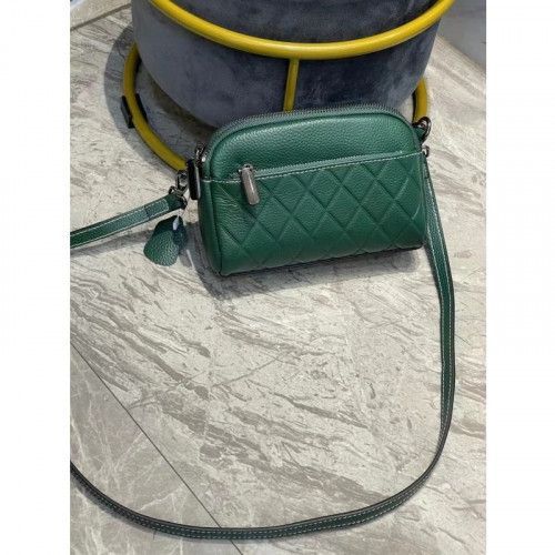 Women's leather bag 88329 D GREEN