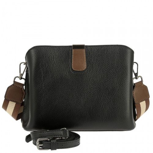 Women's leather bag 8858 BLACK