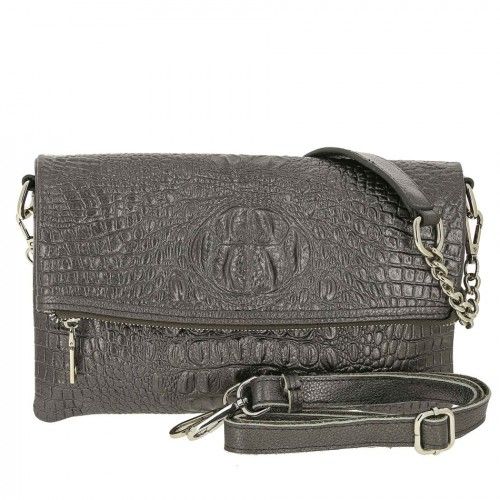 Women's leather bag 9070 PEARL GRAY