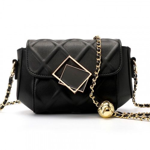 Women's leather bag 9611 BLACK