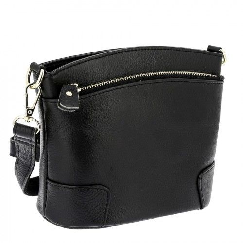 Women's leather bag GZ-8185 BLACK