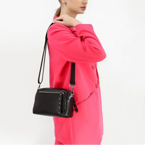 Women's leather bag GZ-8297 BLACK